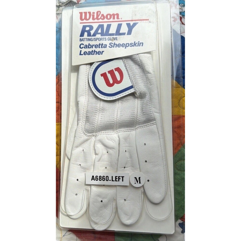 VTG 80s Wilson Rally Batting Glove Left Hand Cabretta Sheepskin Leather NOS Rare